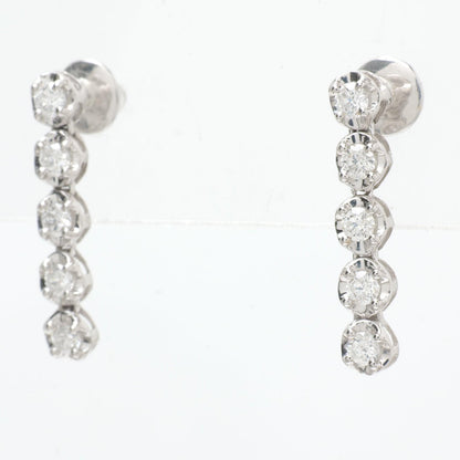 Linear Natural Diamond Drop Earrings