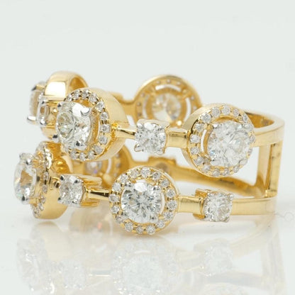 Halo Wide Natural Diamond Halo Band Ring
