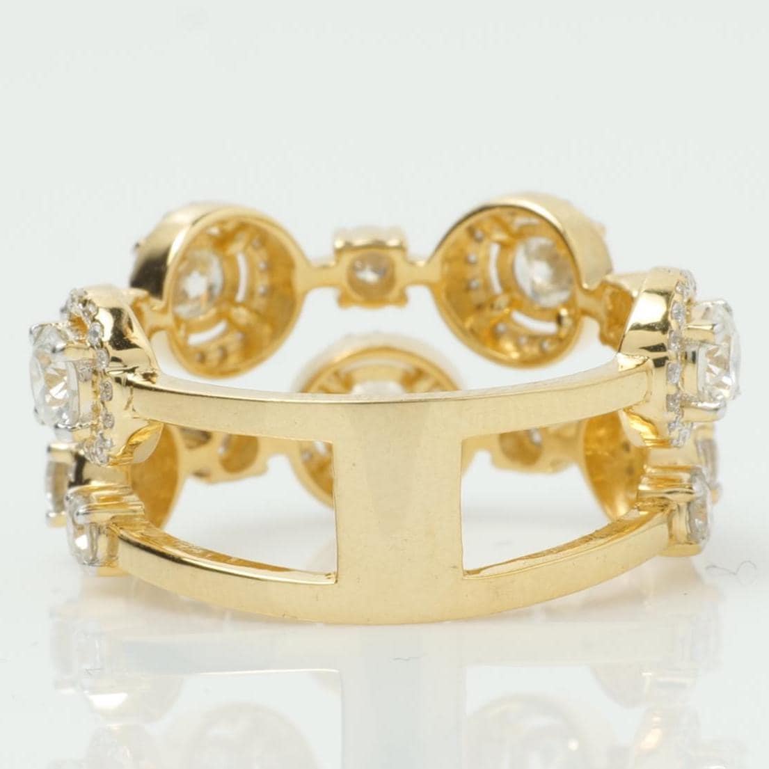 Halo Wide Natural Diamond Halo Band Ring