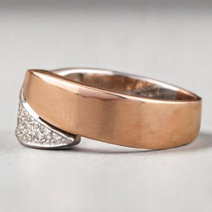 Wrap Natural Diamond Open Cuff Band Ring