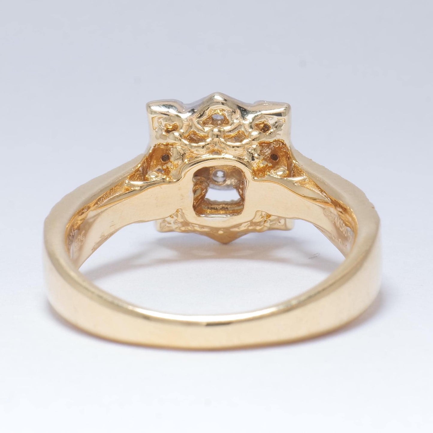 Floral Cluster Natural Diamond Proposal Ring