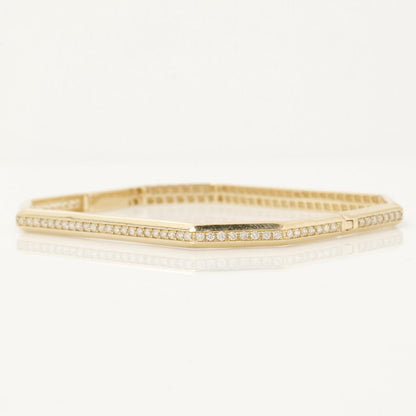 Hexagon Natural Diamond Bangle