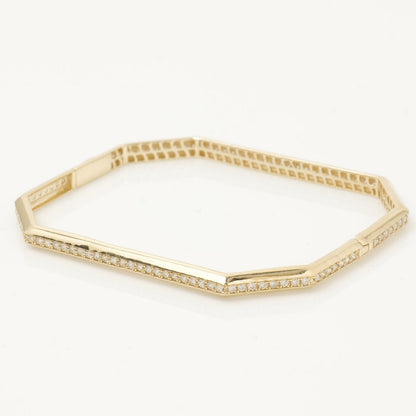 Hexagon Natural Diamond Bangle