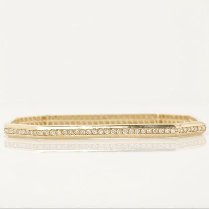 Hexagon Natural Diamond Bangle