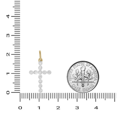 Cross Natural Diamond Pendant Necklace