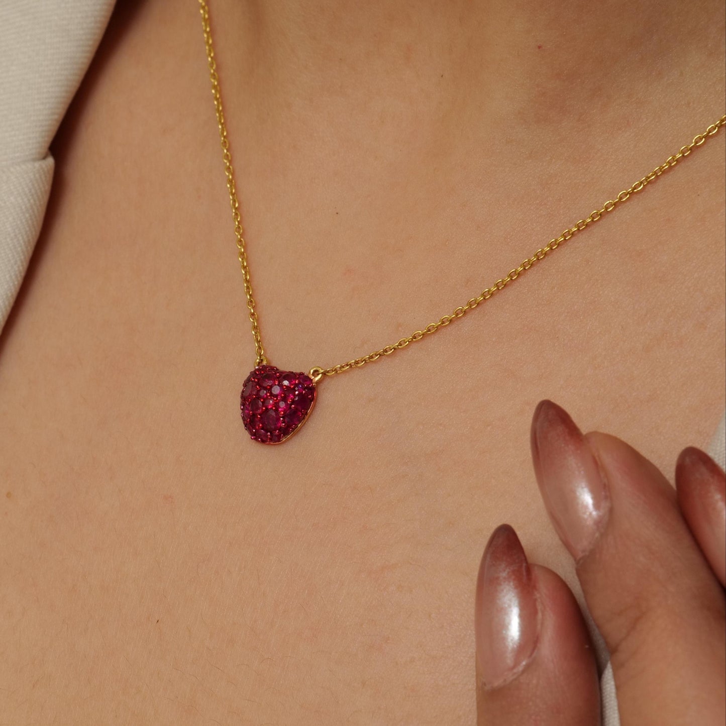 Fruit Natural Diamond Pendant Necklace