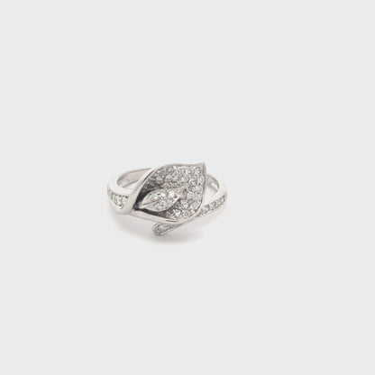 Leaf Natural Diamond Wrap Ring