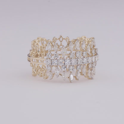Wide Diamond Statement Ring