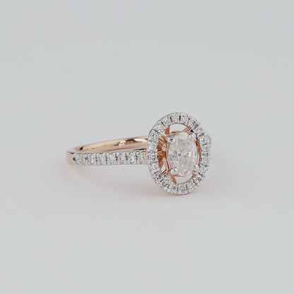 Halo Oval Diamond Engagement Ring