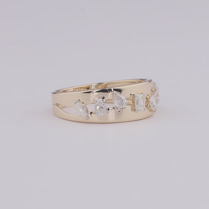 Multi Shape Diamond Band Ring