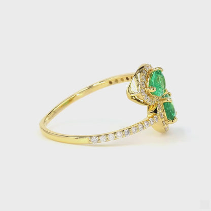Bypass Emerald Ring