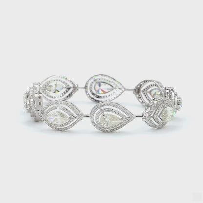 Marquise Oval Diamond Tennis Bracelet