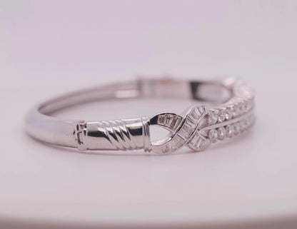 Double Row Diamond Bangle