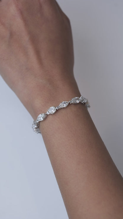 Solitaire Fancy Natural Diamond Tennis  Bracelet