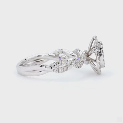 Cluster Diamond Halo Ring