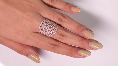 Filigree Natural Diamond Ring