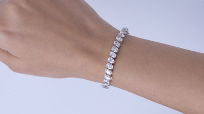 Oval Diamond Tennis Bracelet