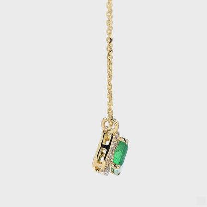 Emerald Cut Pendant Necklace
