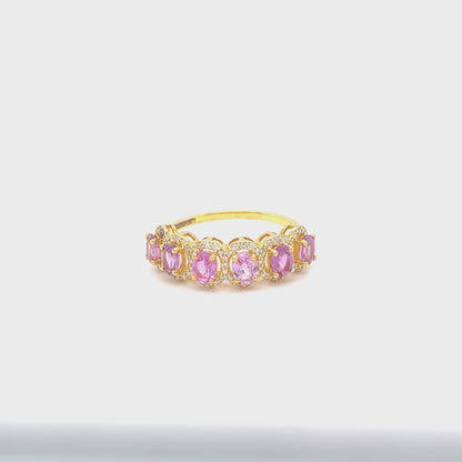 Pink Sapphire Diamond Eternity Ring