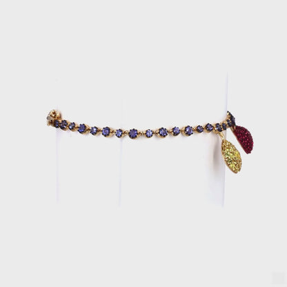 Fruit Charm Chain Tennis Bracelet