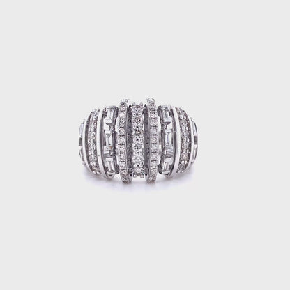 Dome Band Diamond Ring