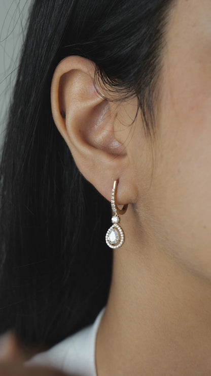 Pear Drop Diamond Earrings