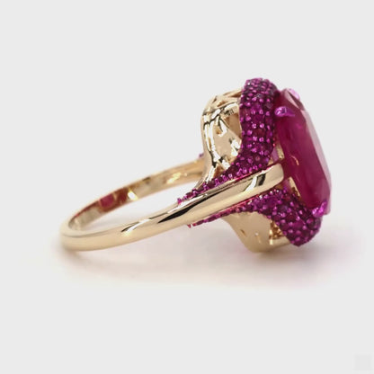Natural Oval Ruby Gemstone Ring