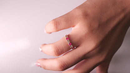 Ruby Diamond Eternity Band