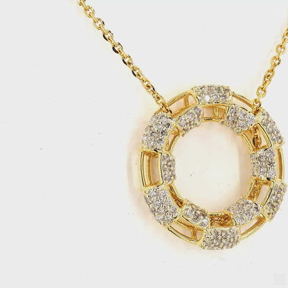 Diamond Circle Pendant Necklace