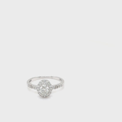 Oval Halo Diamond Ring