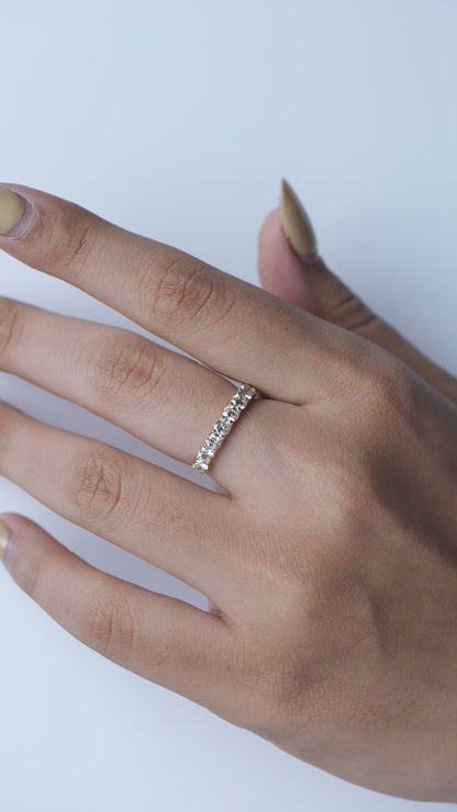 Fancy Natural Diamond Half Eternity Band