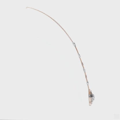 Marquise Halo Sapphire Pendant Necklace