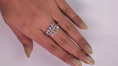 Cluster Floral Fancy Natural Diamond Ring