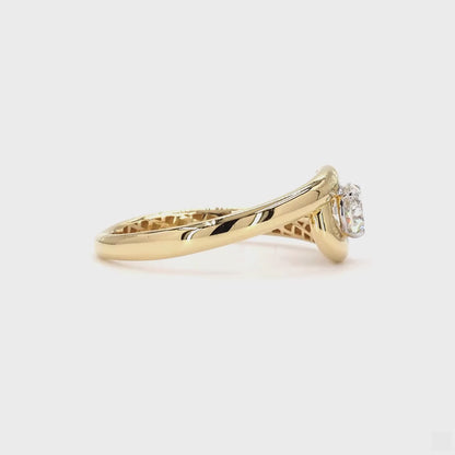 Bypass Solitaire Diamond Ring