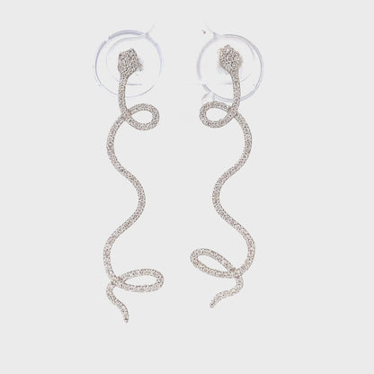 Snake Natural Diamond Earrings