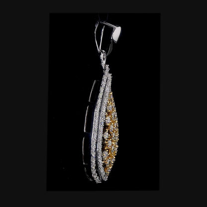 Teardrop Natural Diamond Pendant