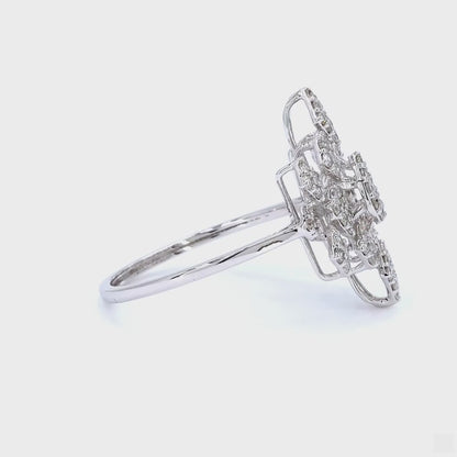 Floral Cluster Diamond Ring