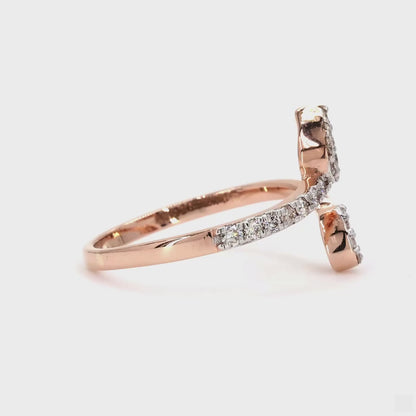 Pear Diamond Open Ring