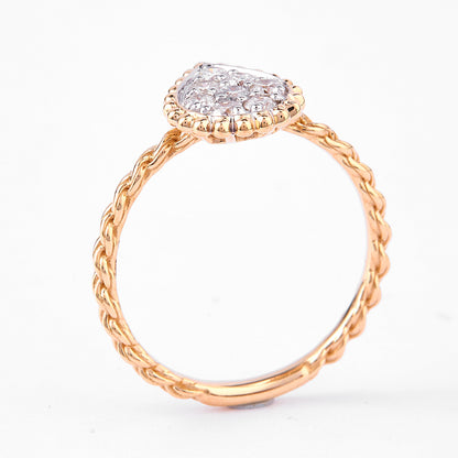 Pear Diamond Cluster Ring