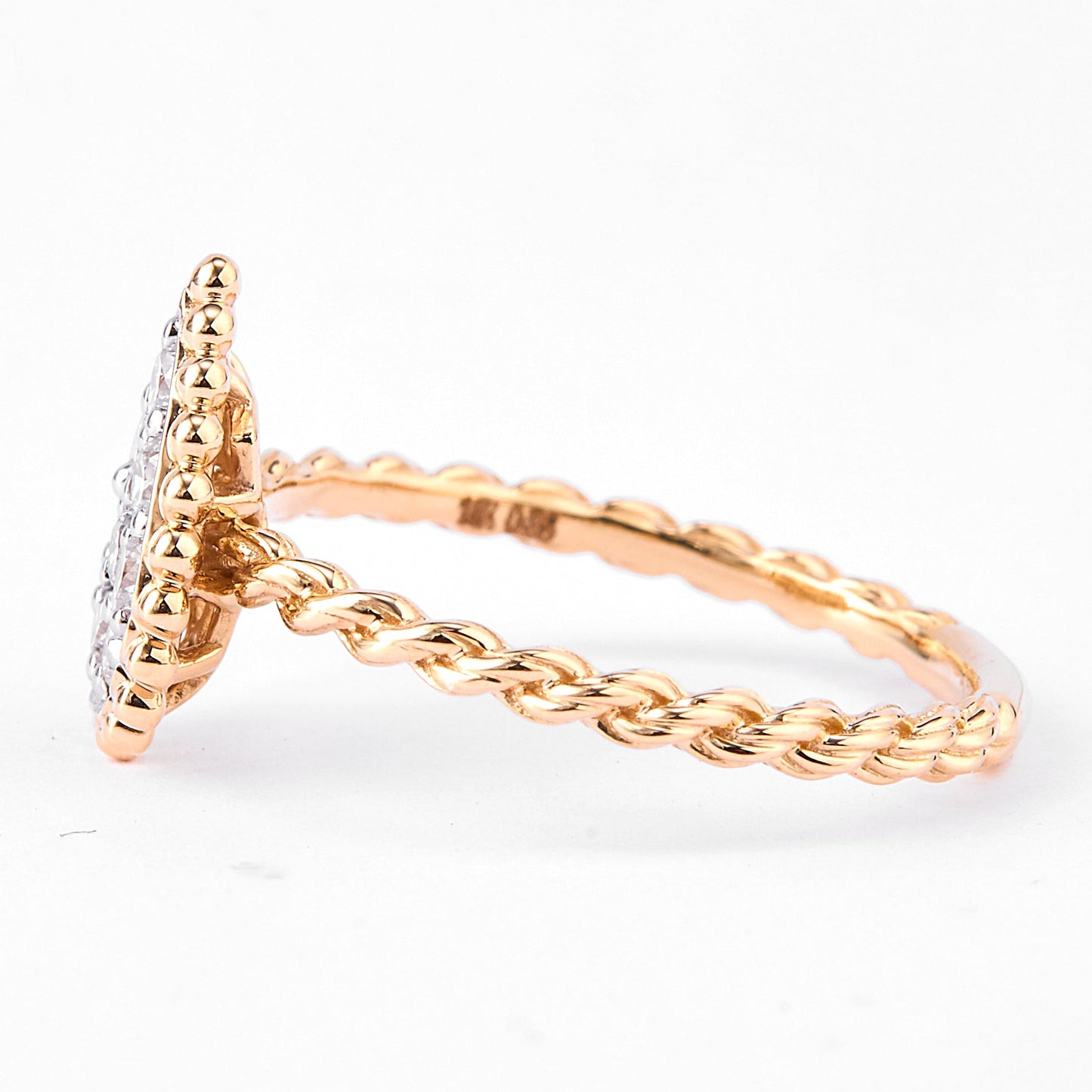 Pear Diamond Cluster Ring