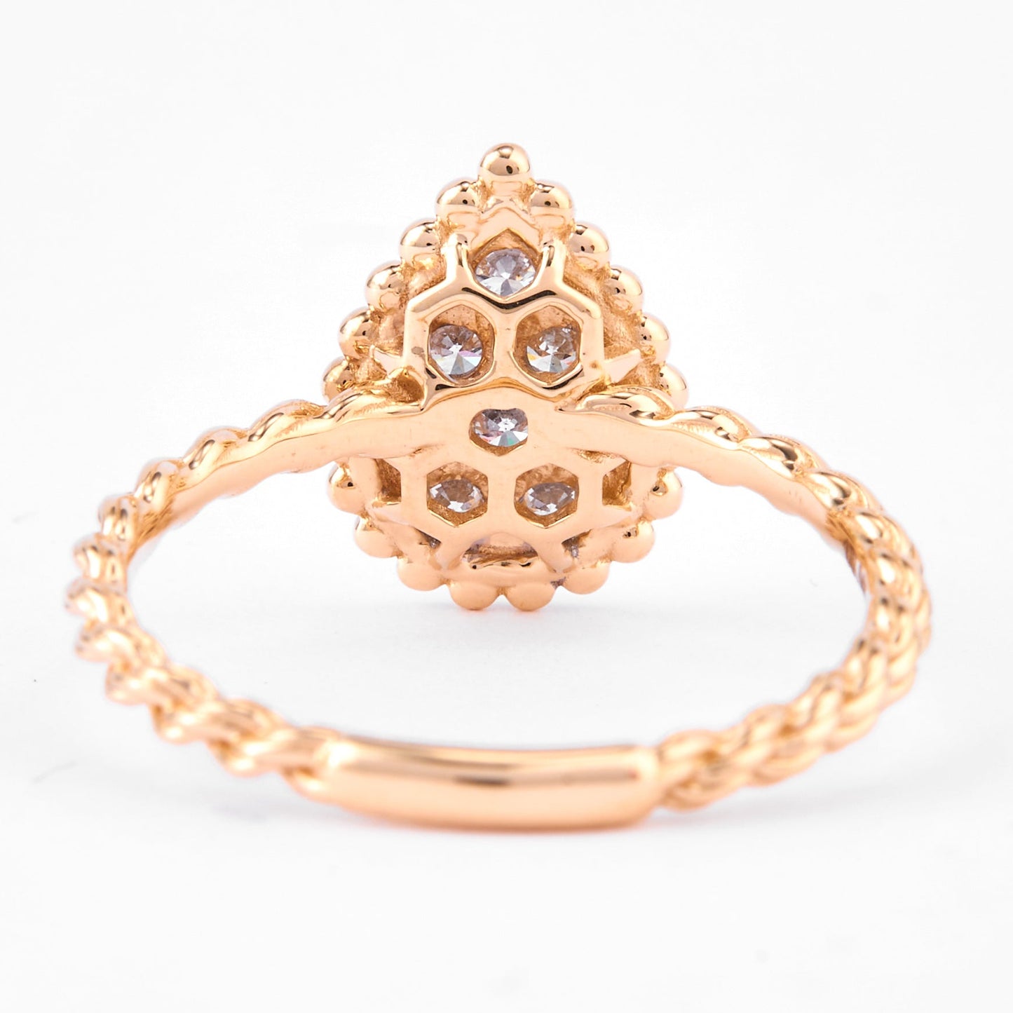 Pear Diamond Cluster Ring