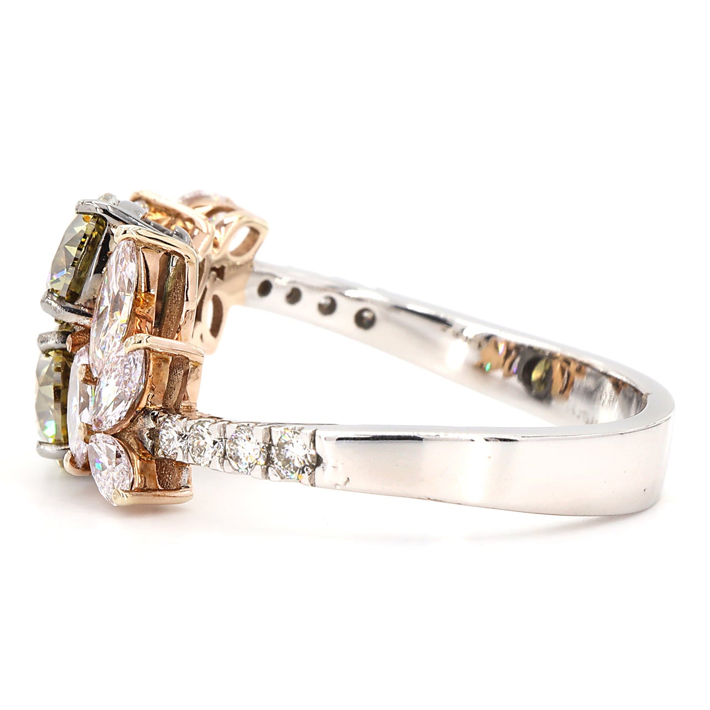 Fancy Yellow Diamond Cluster Ring