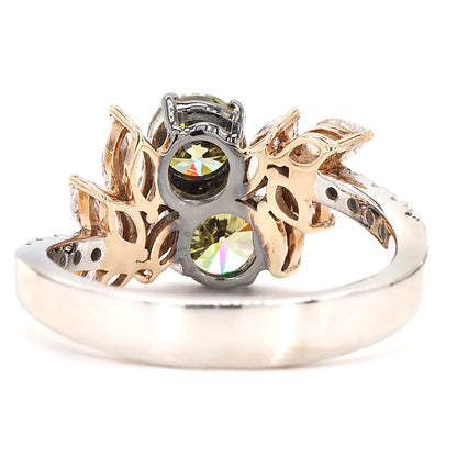 Fancy Yellow Diamond Cluster Ring