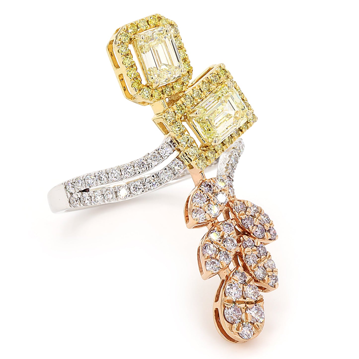 Fancy Yellow Pink Diamond Ring