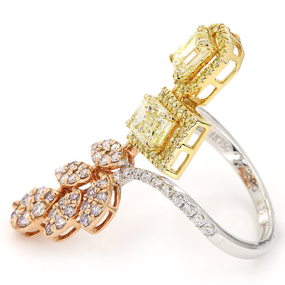 Fancy Yellow Pink Diamond Ring