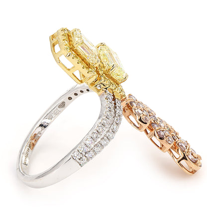 Fancy Yellow Pink Diamond Ring