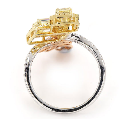 Fancy Yellow Pink Diamond Ring