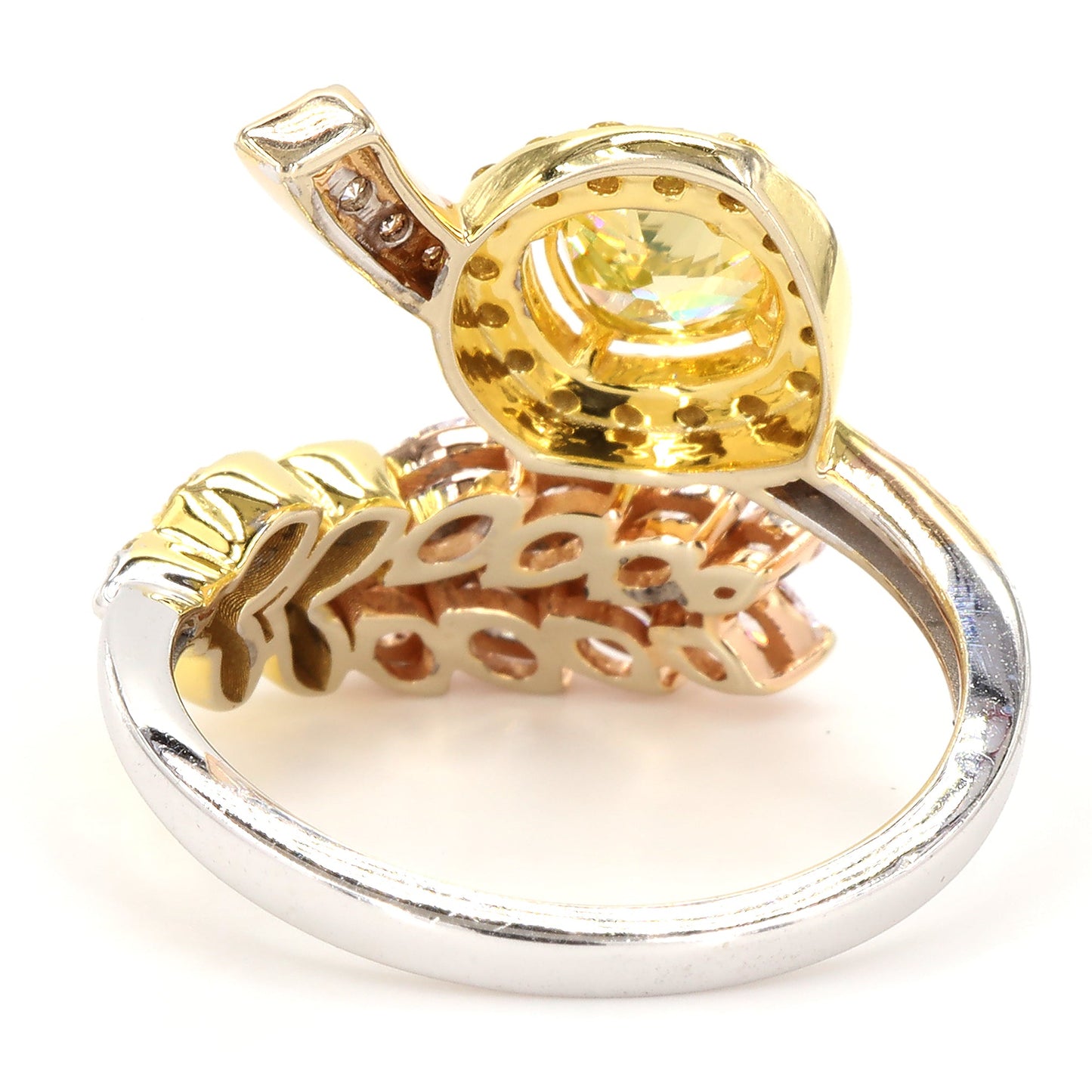 Cushion Yellow Halo Diamond Ring