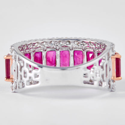 Ruby Diamond Band Ring