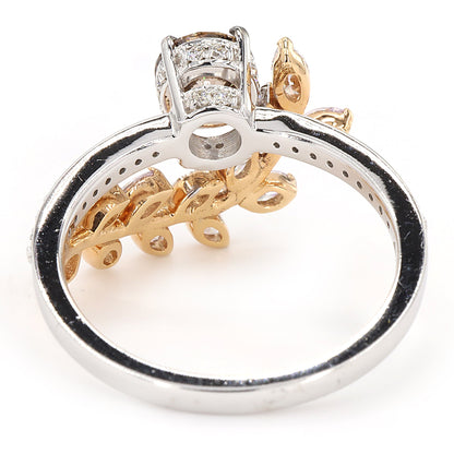 Floral Color Diamond Wrap Ring
